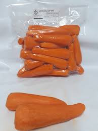 Zanahoria pelada congelada paquete