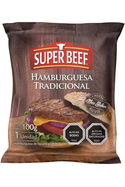 Hamburguesa Súper Beef Tradicional 100g
